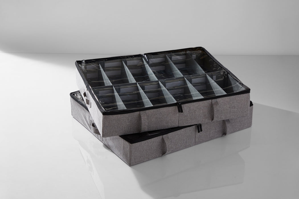 Underbed Shoe Storage (Two Pack) - Grey