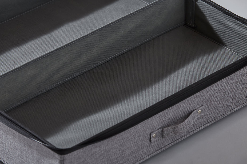 Covered Underbed Storage with Wheels (Two Pack) - Grey