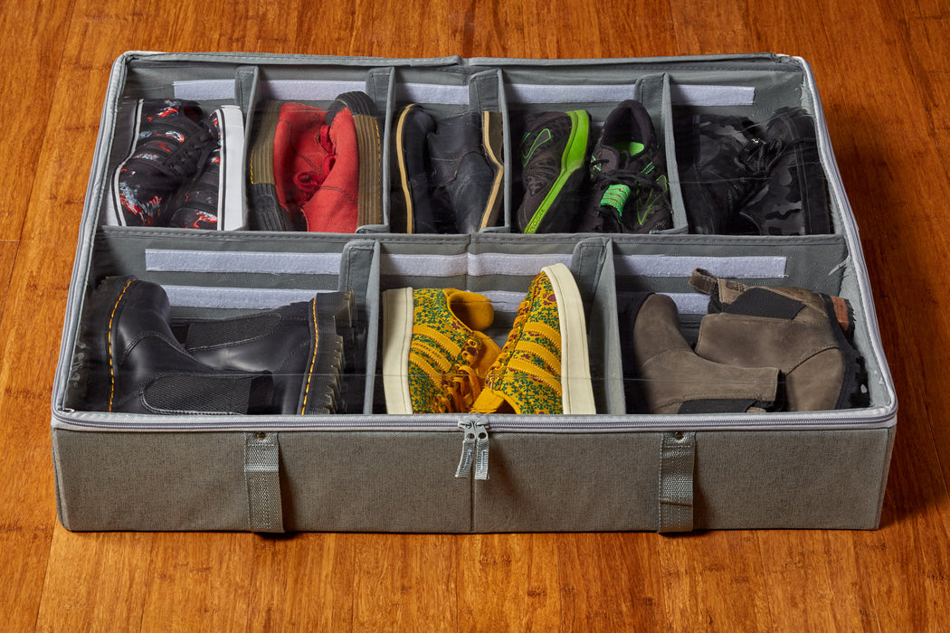 Underbed Shoe Storage (Two Pack) - Grey