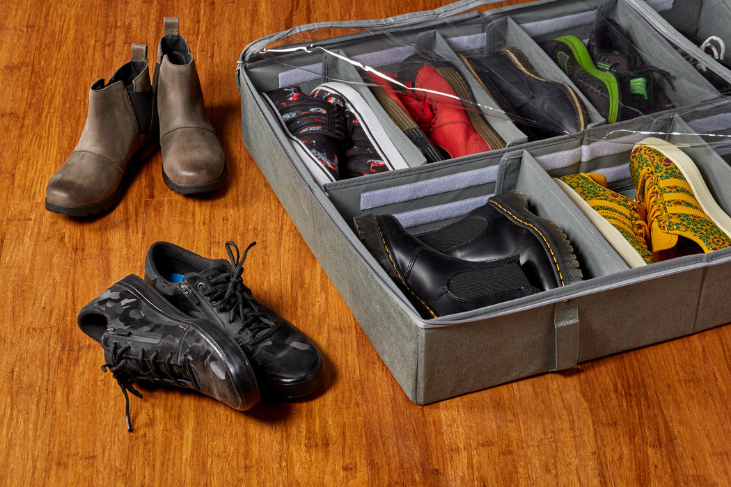 Underbed Shoe Storage (Two Pack) - Grey