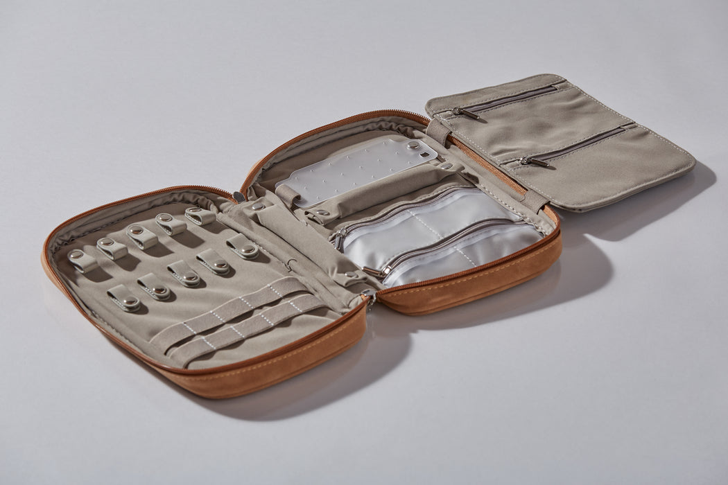 Travel Jewelry Organizer - Tan
