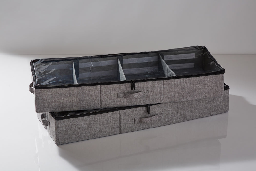 Underbed Clothing Storage (Two Pack) - Grey