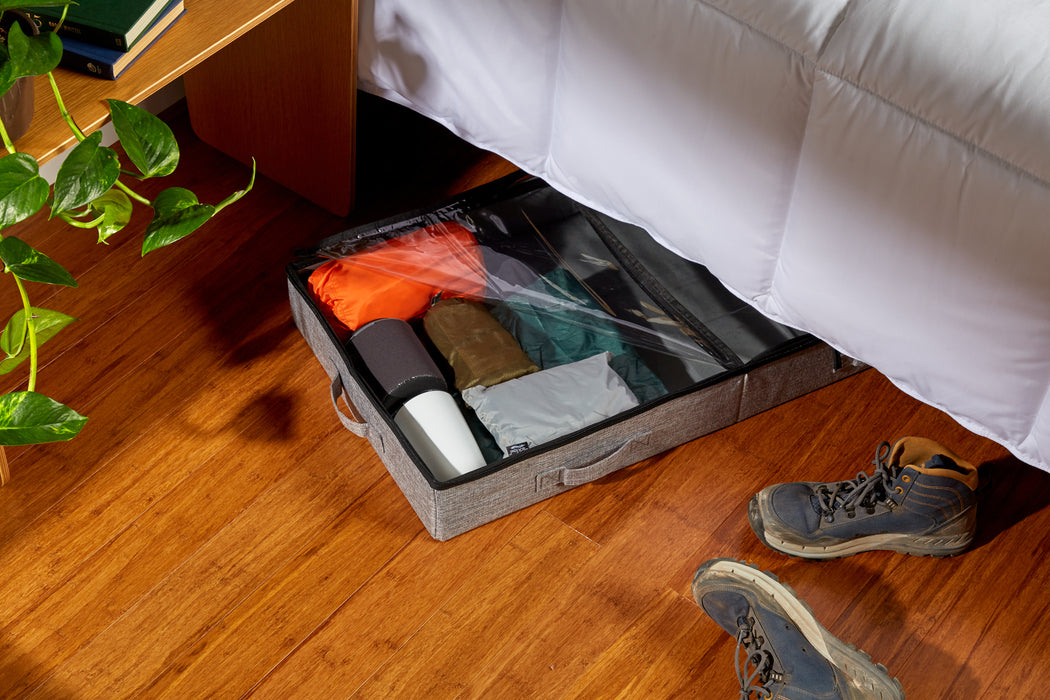 Low-Profile Underbed Clothing Storage (Two Pack) - Grey