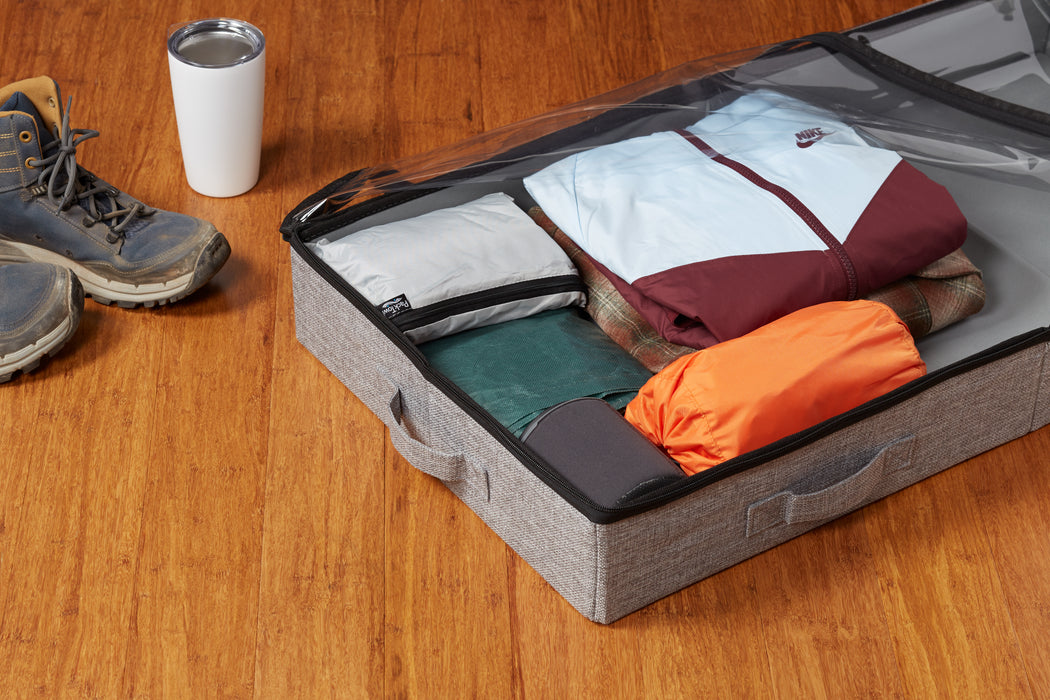 Low-Profile Underbed Clothing Storage (Two Pack) - Grey