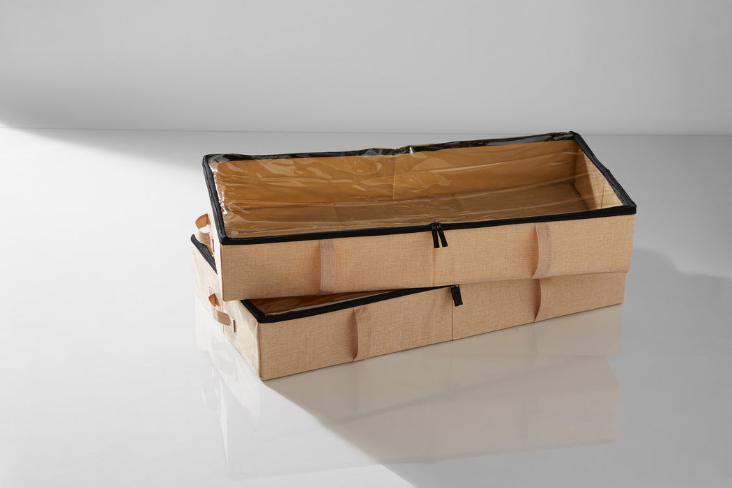 Underbed Clothing Storage (Two Pack) - Cream