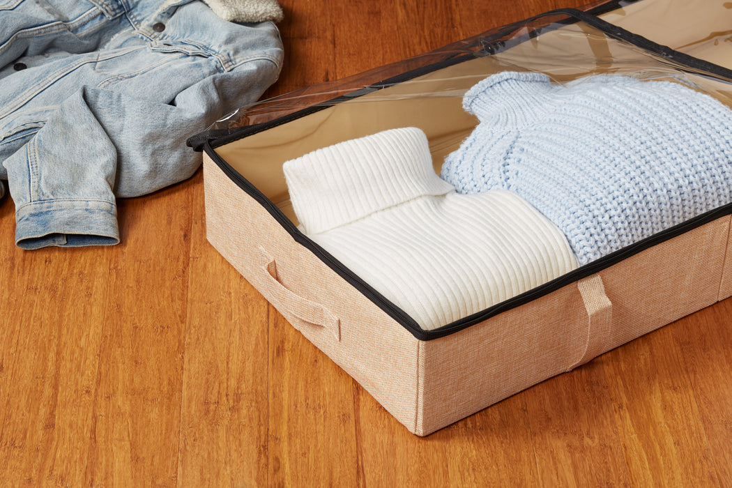 Underbed Clothing Storage (Two Pack) - Cream