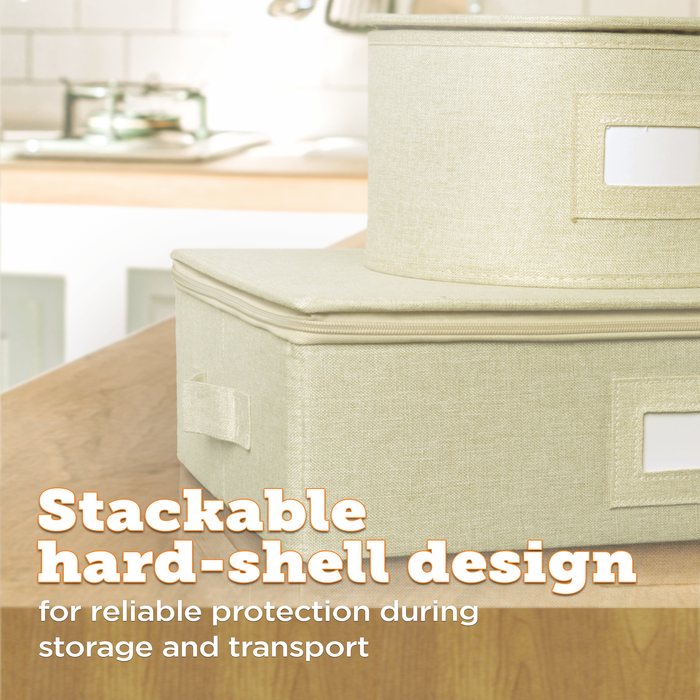 StorageLAB Cup and Mug Storage Containers – Quilted, Cream