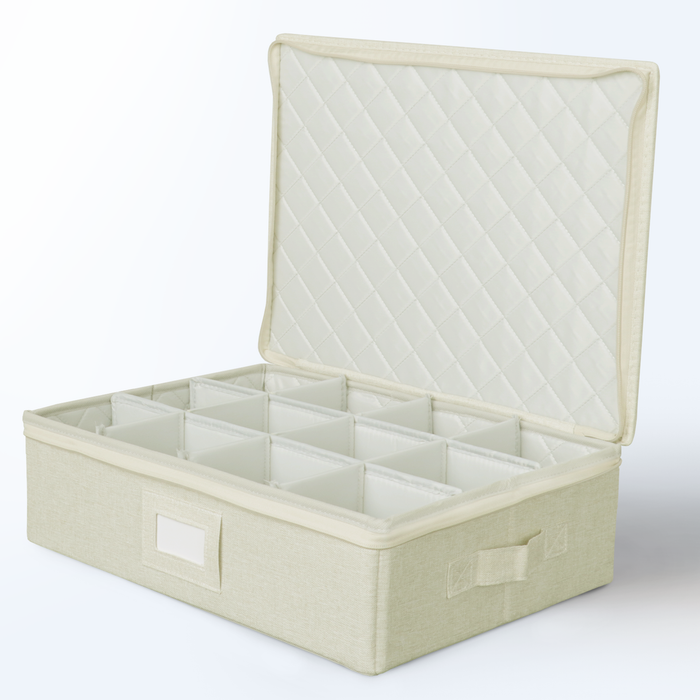 StorageLAB Cup and Mug Storage Containers – Quilted, Cream