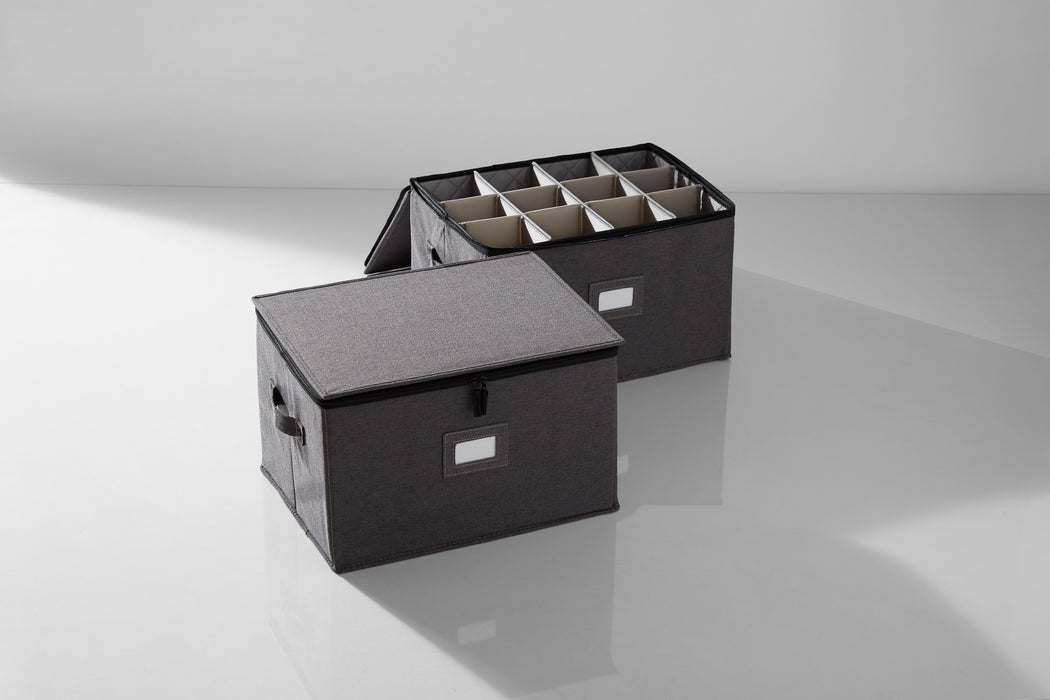 Wine Glass Storage Set (Two Pack) - Grey